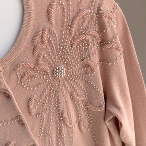 Anne Klein Cardigan. Size Medium. Beaded sweater. Excellent condition.